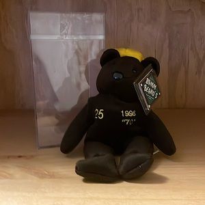 Collectible baseball Bamm Beano’s stuffed bear